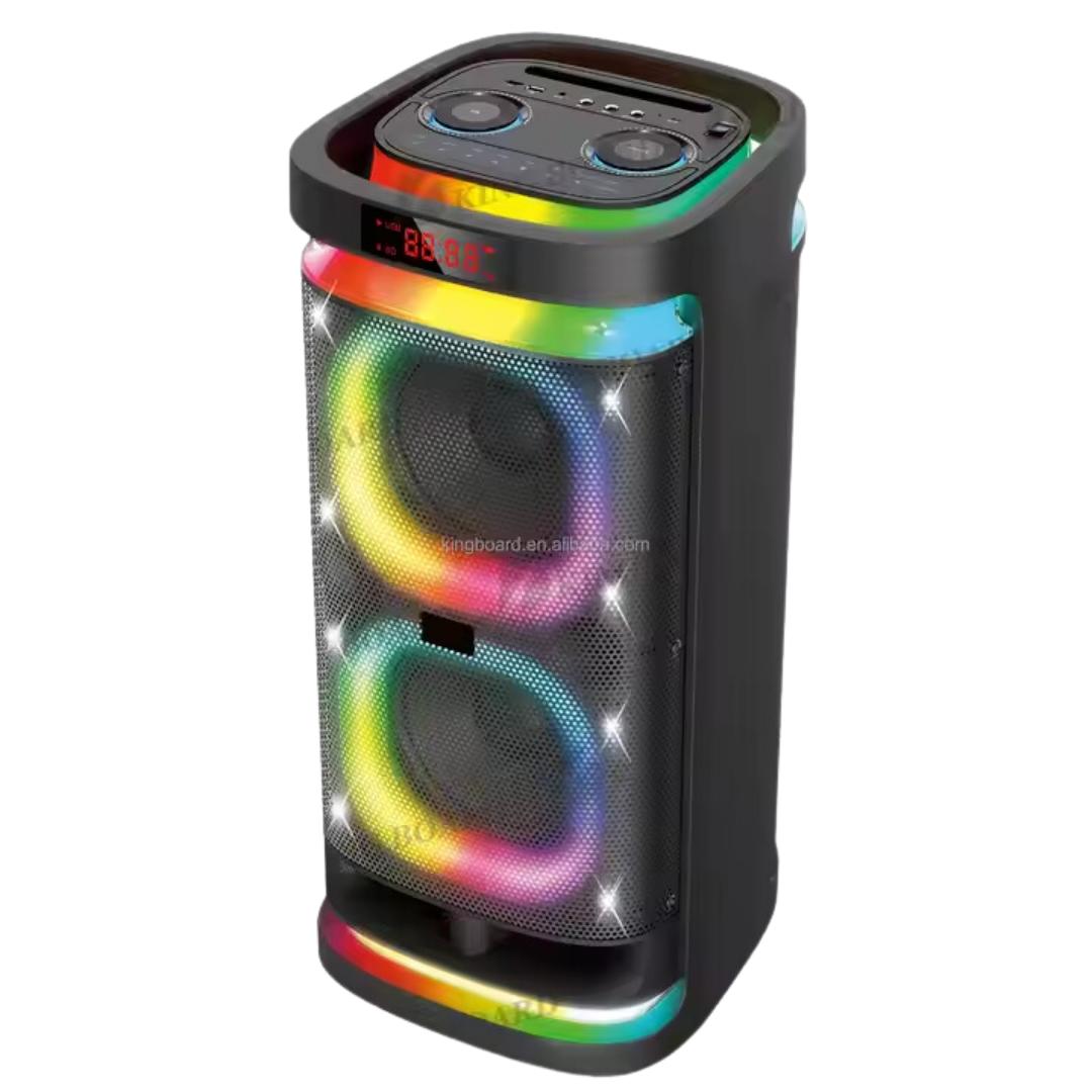 BTS-1990%20Siyah%20RGB%20Ledli%20Mikrofonlu%20Kumandalı%20Bluetooth%20Hoparlör%20Parti%20Speaker