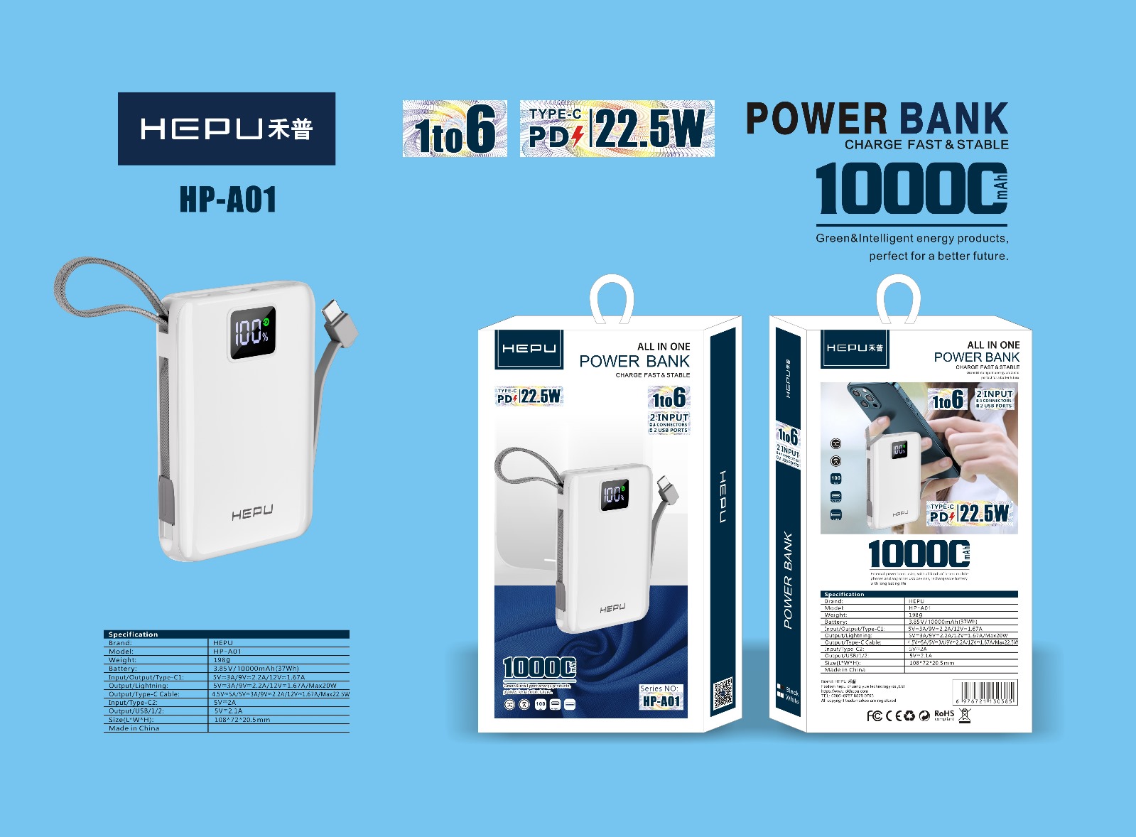 Hepu%20HP-A01%20Power%20Bank%2010.000%20mAh%201%20TO%206