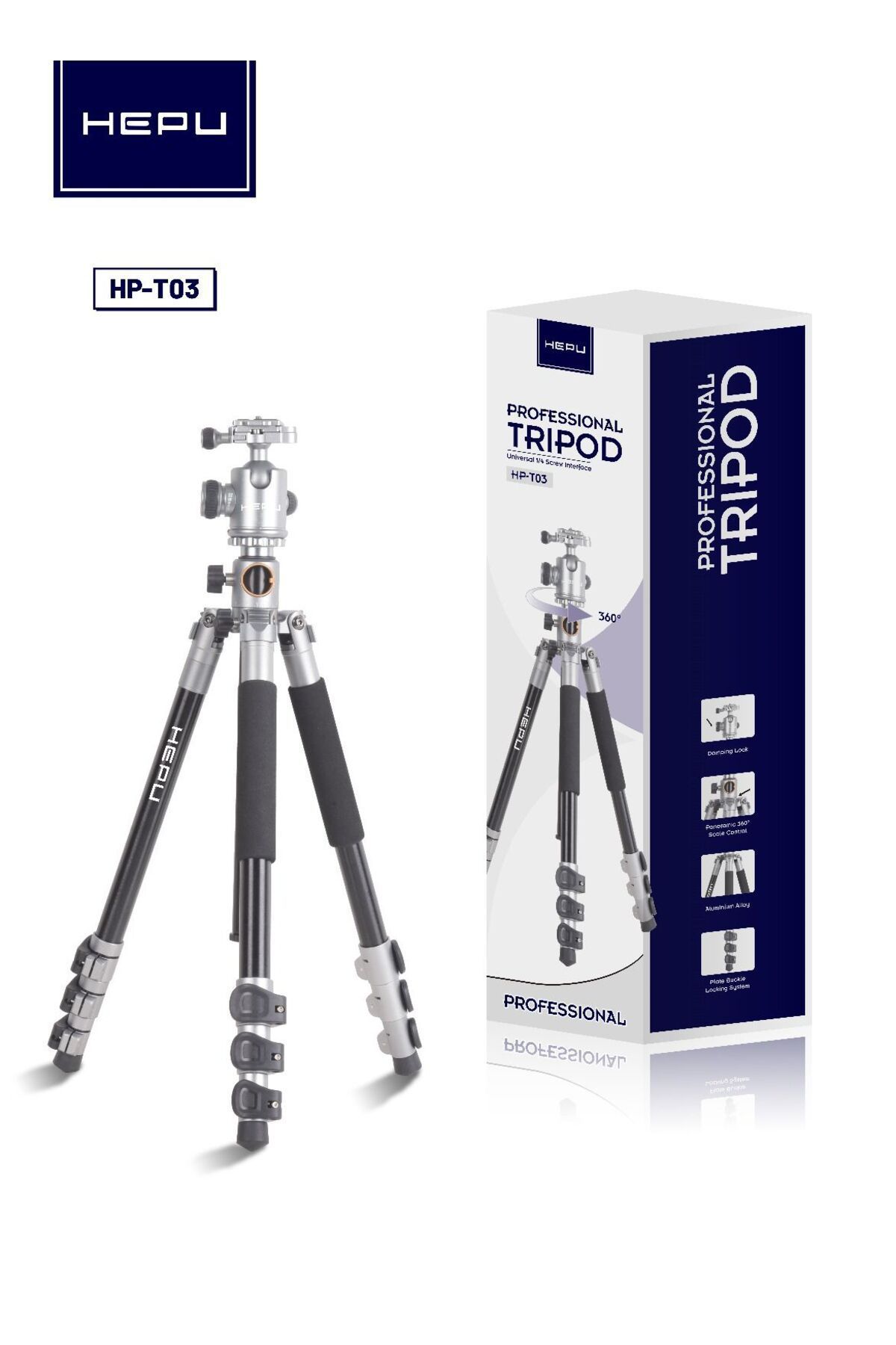 T03%20360%20Crossbar%20Tripod%20Profesyonel%20Yatak%20Dikey%20Panaromik%20Başlı%20Tripod%20Makro%20Hassas%20160%20cm