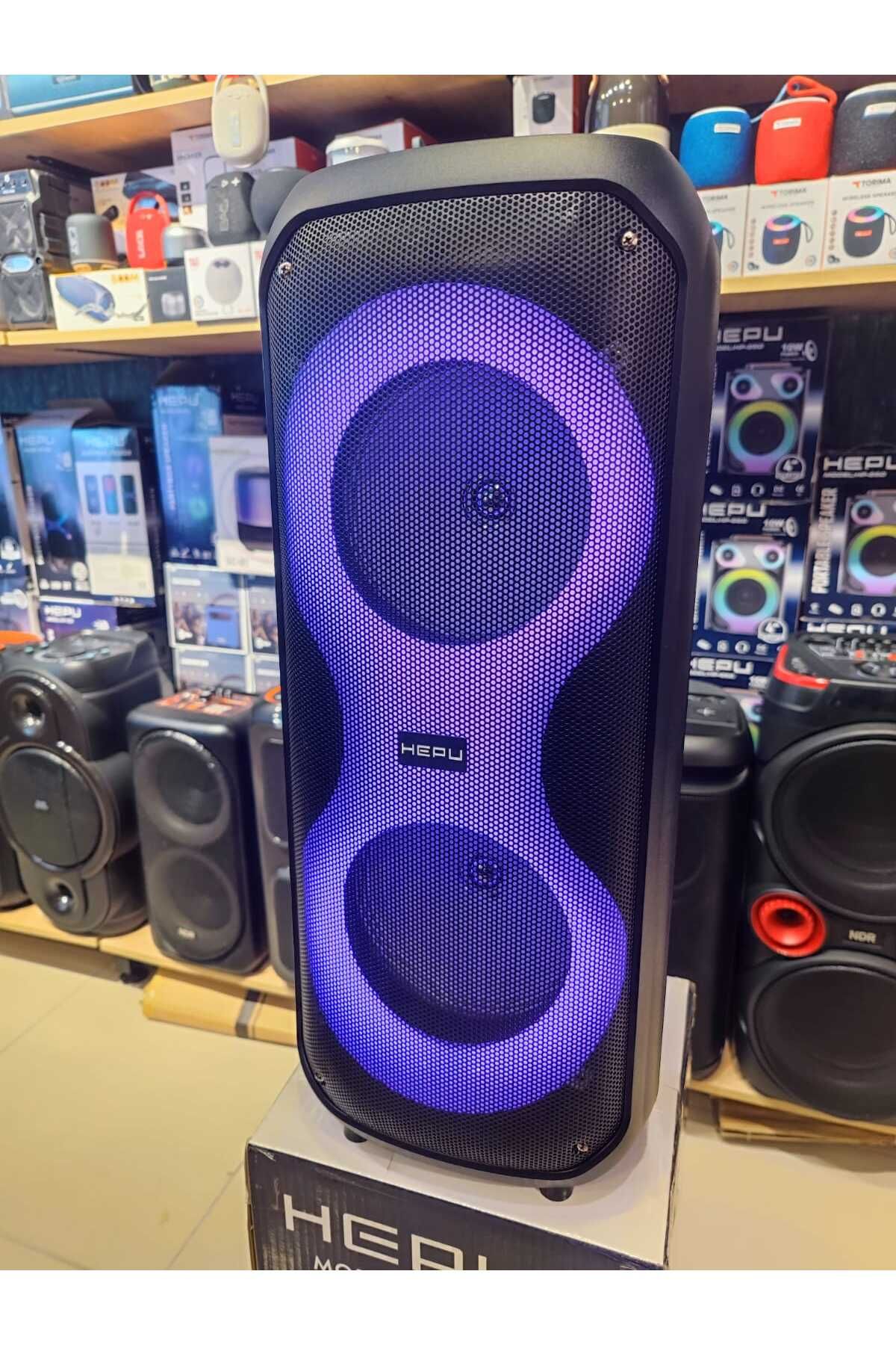 Hp%20953%2020%20w%20rms%20Şarjlı%20Taşınabilir%20Amfi%20Özellikli%20Karaoke%20Bluetooth%20Parti%20Hoparlörü%208%20inc*2