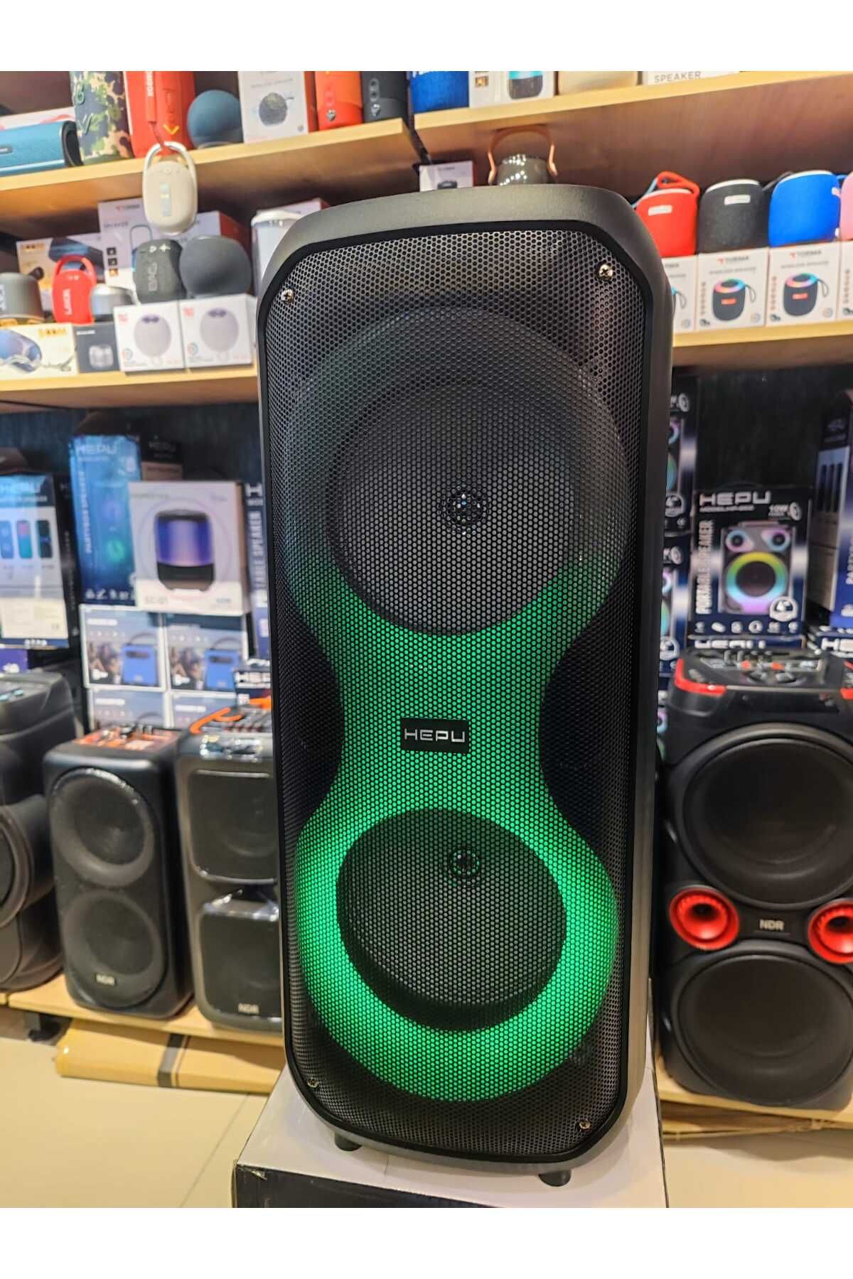 Hp%20953%2020%20w%20rms%20Şarjlı%20Taşınabilir%20Amfi%20Özellikli%20Karaoke%20Bluetooth%20Parti%20Hoparlörü%208%20inc*2