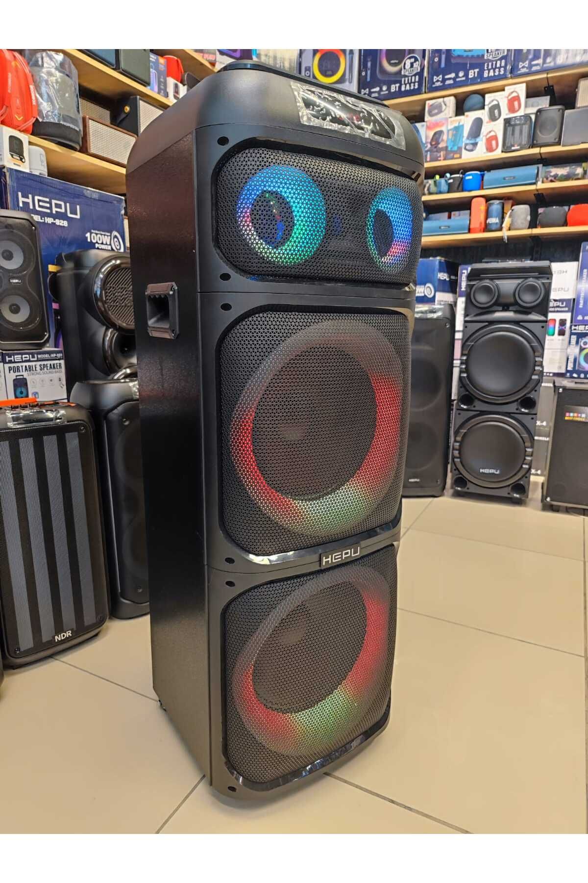 Hepu%20Hp%20970%20Taşınabilir%20Şarjlı%20Bluetooth%20Parti%20Hoparlörü%20100w%20Rms%2012%20inc%20*2%20Subw%20Süper%20Bass