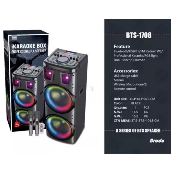 Bts 1708 Taşınabilir Bluetooth Hoparlör 200 w Rms