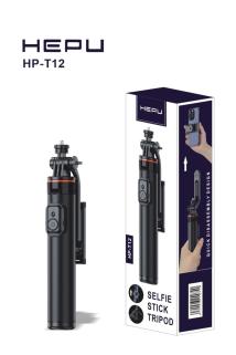 Hepu Hp T12 Stabil Tripod Bluetooth Selfie Çubuğu Ayarlanabilir Uzunluk 150 Cm ios android uyumlu